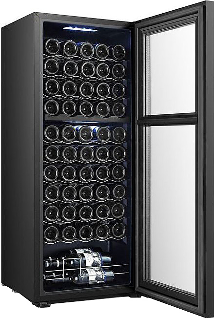 Отдельностоящий винный шкаф 51-100 бутылок HURAKAN HKN-WNC160CDW