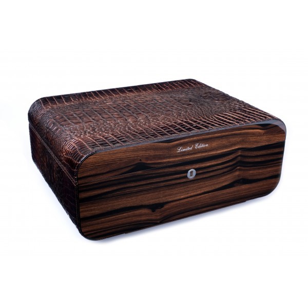 Настольный хьюмидор Gentili Croco Dark на 75 сигар Limited Edition SV75-Croco-Dark