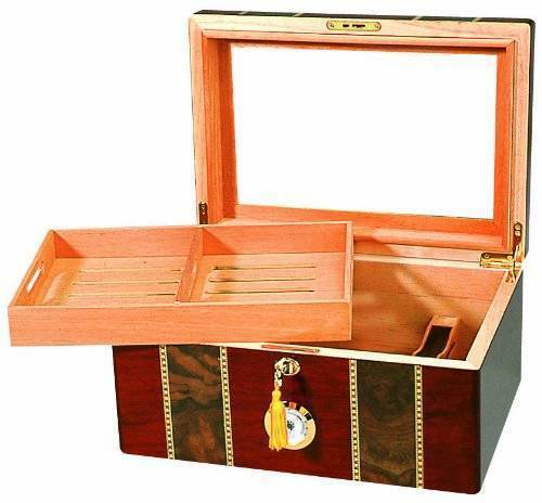 Настольный хьюмидор Quality Importers Pompe II HUM-100PR (на 100 сигар)