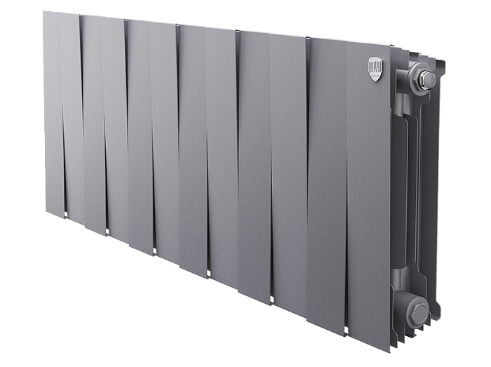 Биметаллический радиатор Royal Thermo Piano Forte 300 /Silver Satin 12 секц.