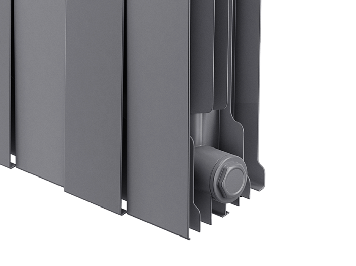 Биметаллический радиатор Royal Thermo Piano Forte 300 /Silver Satin 12 секц.