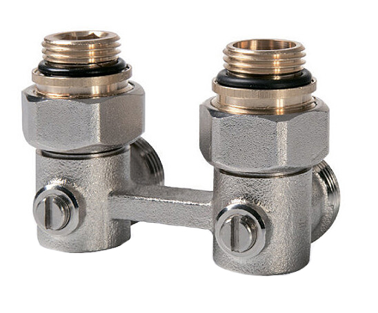Двухтрубный узел нижнего подключения Delta G 3/4 x 1/2 D=50 MM угловой