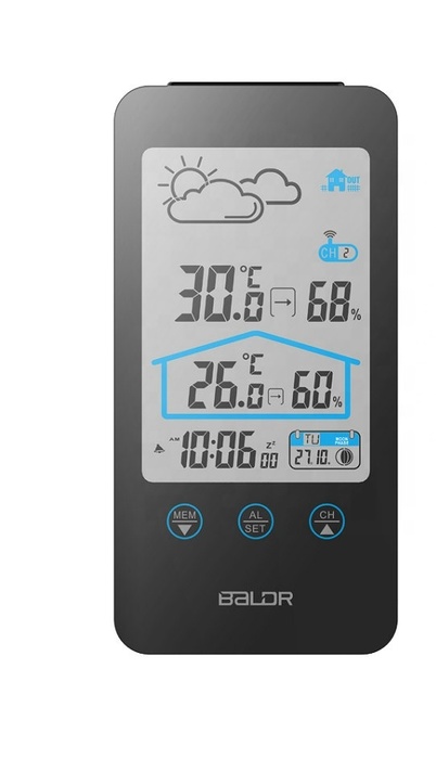 Цифровая метеостанция BALDR B0201WST2H2 (черный)
