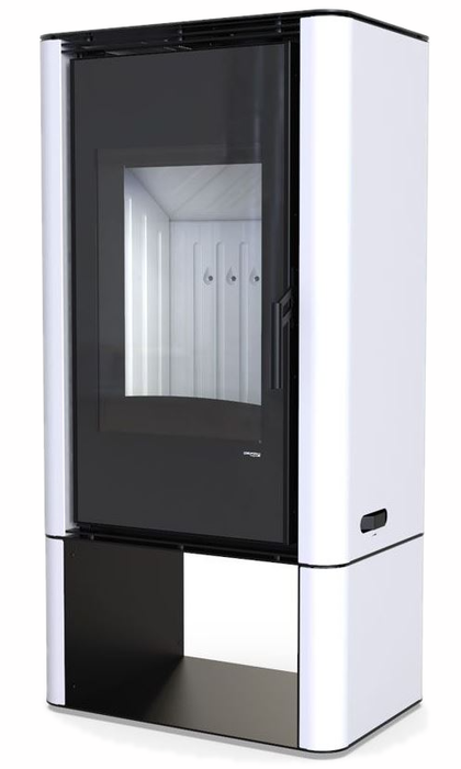 Дровяная печь DEFRO HOME SOLUM LOG, белая сталь
