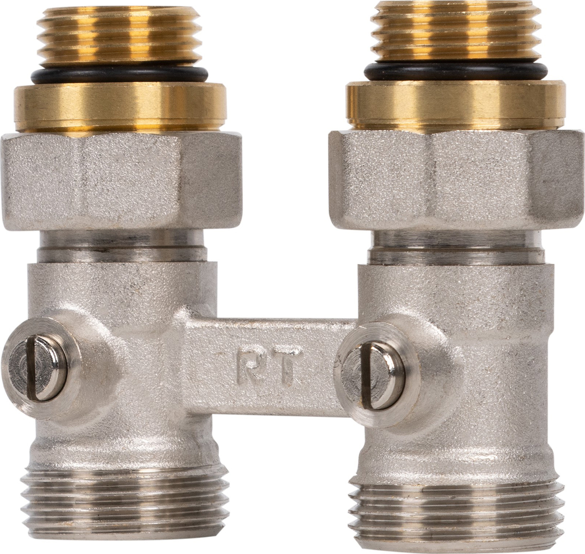 Узел нижнего подключения Royal Thermo прямой 1/2х3/4 EK (никель)