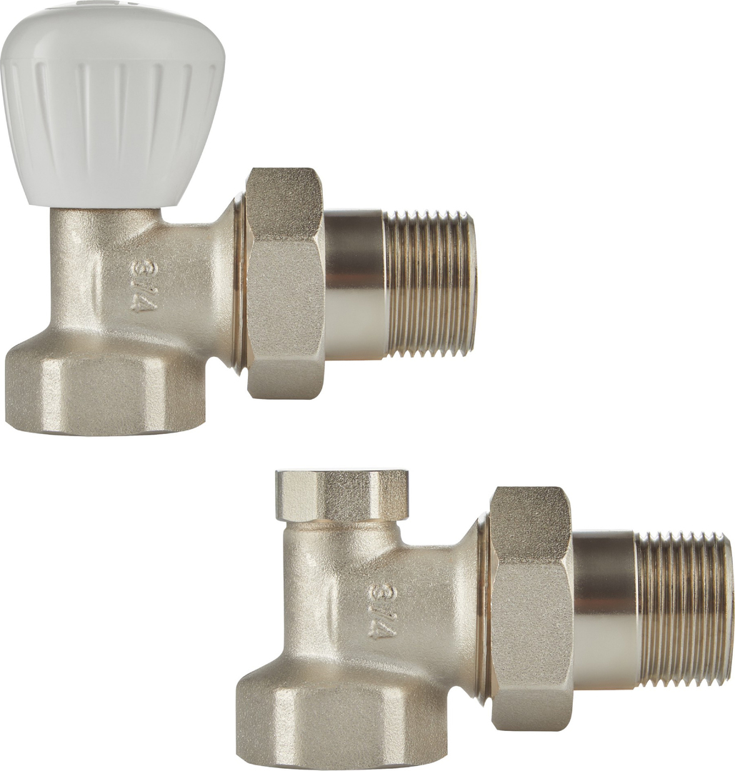 Набор ручной регулировки Royal Thermo угловой 3/4” (никель)