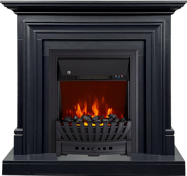 Электрокамин с классическим очагом 2D Royal Flame Bradford (Серый графит) с очагом Aspen Black