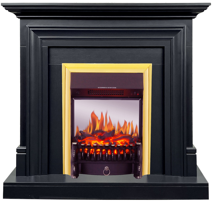 Электрокамин с классическим очагом 2D Royal Flame Bradford (Серый графит) с очагом Fobos FX M Brass/Black