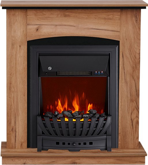 Электрокамин с классическим очагом 2D Royal Flame Barcelona дуб табачный с очагом Aspen Black