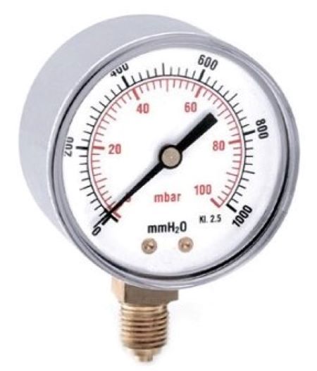 Манометр газовый Watts MG 63 (3/8,250мбар)