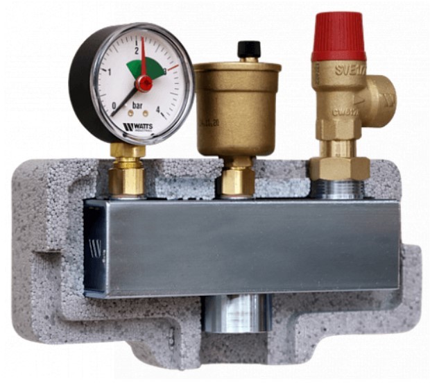Группа безопасности Watts KSG 30/25M-ISO2 (до 200 кВт) (в теплоизоляции)