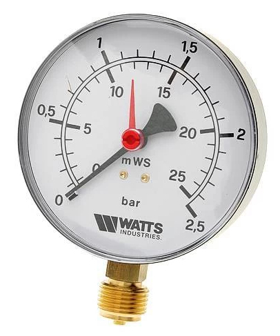 Манометр радиальный Watts F+R200 (MDR) 100/ 25x1/2"