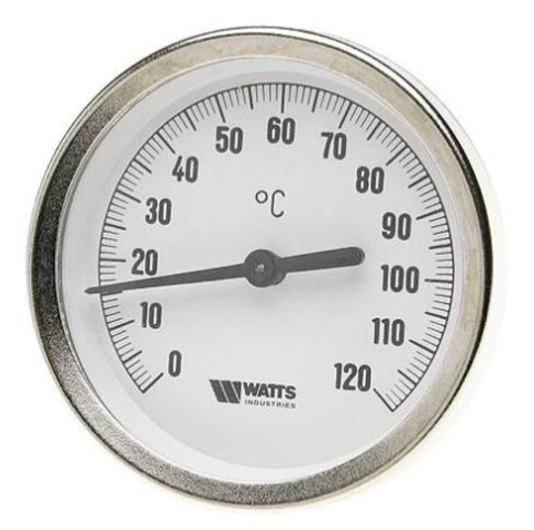 Термометр биметаллический с погружной гильзой Watts F+R801 (T) 63/50 резьба с самоуплотнением