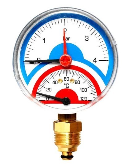Термоманометр радиальный Watts FR 828(TMRA) 4x1/2