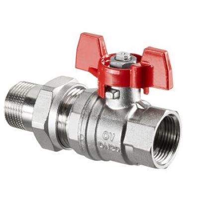 Шаровый кран Oventrop Optibal, DN-25, 1, НВ, PN, бар-16, ручка-бабочка