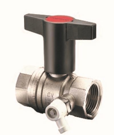 Шаровый кран Oventrop Optibal, DN-32, 1 1/4, ВВ, PN, бар-16, со штуцером для слива 1/4