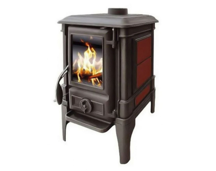 Дровяная печь GUCHA ARINA 1110 ЭМАЛЬ DARK RED