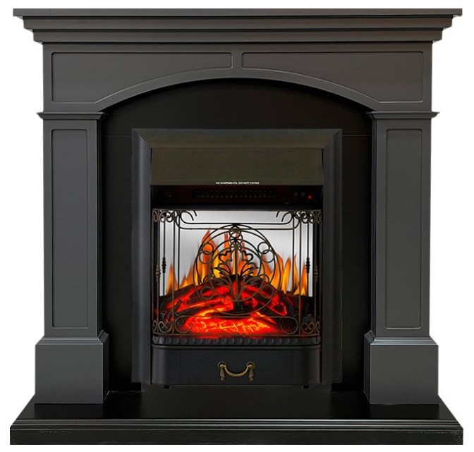 Электрокамин с классическим очагом 2D Royal Flame Langford (серый графит) с очагом Majestic FX M