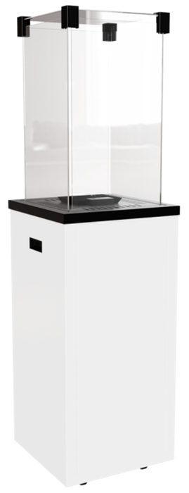 Газовый уличный обогреватель мощностью 8-10 кВт Kratki PATIO/LIGHT белая сталь