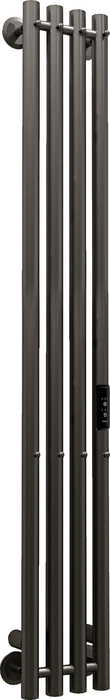 Электрический полотенцесушитель вертикальная лесенка INDIGO Style 4 (el) 120/18 Gun Metal