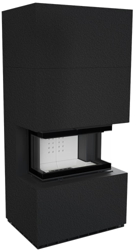 Готовый дровяной каминокомплект Kratki Home Easy Box Zimbabwe Nero с топкой NBC