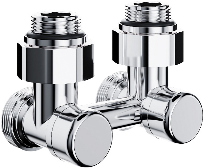 Узел нижнего подключения Royal Thermo Design угловой 1/2х3/4 EK (хром)