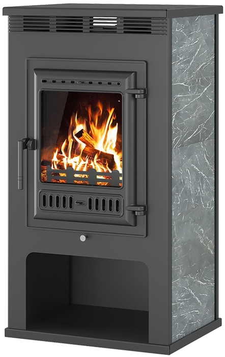 Дровяная печь ASTON 11кВт (Чугунная дверь) Талькохлорит