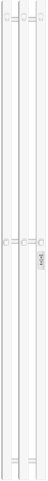 Электрический полотенцесушитель вертикальная лесенка Primoclima Sol Q C E White 150*12 3