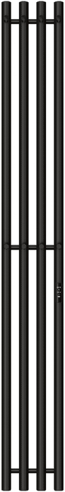 Электрический полотенцесушитель вертикальная лесенка Primoclima Sol R C E Black 150*18 4