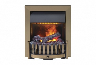 Классический очаг 2D Dimplex Danville Antique Brass FB2 и живым пламенем
