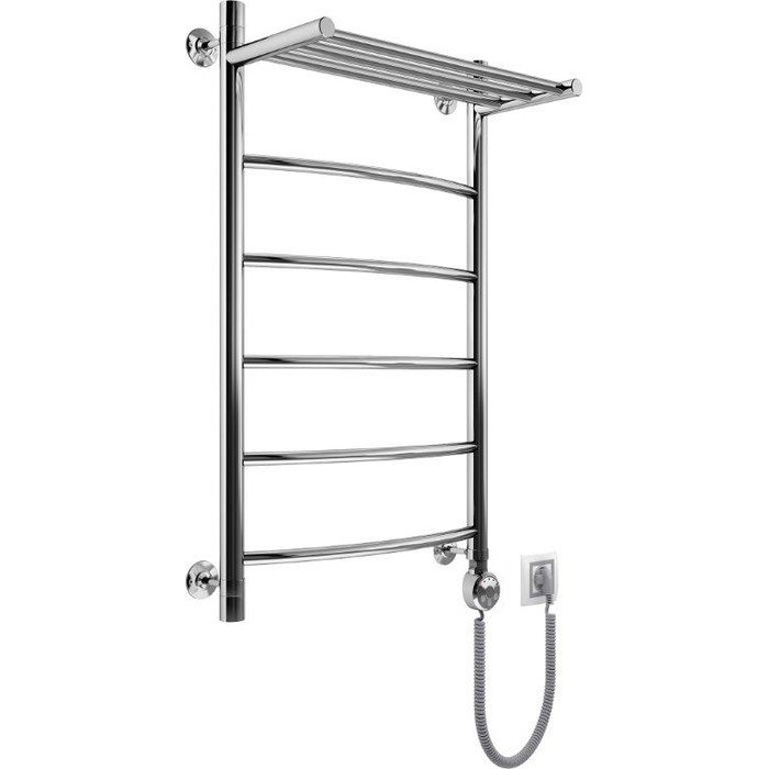 Электрический полотенцесушитель лесенка Маргроид Вид 4 El с полкой 100*60