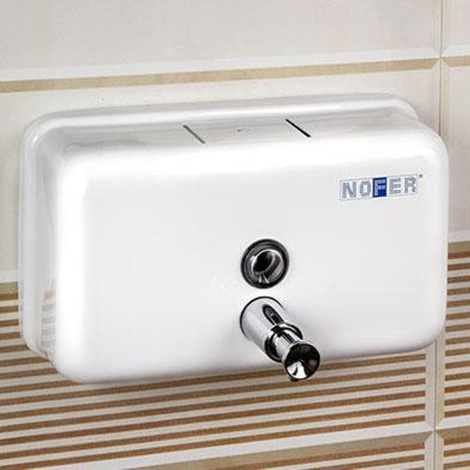 Для мыла Nofer INOX горизонтальный 1200 мл белый (03002.W)