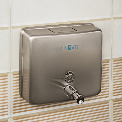 Для мыла Nofer INOX матовый квадратный 1200 мл (03004.S)
