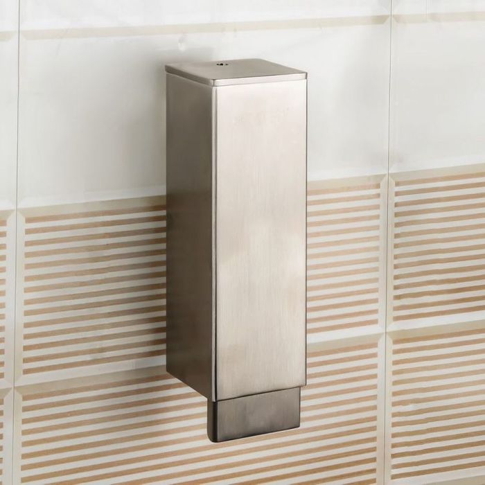 Для мыла Nofer INOX матовый прямоугольный 300 мл (03025.S)