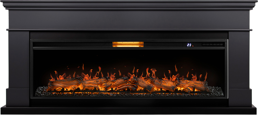 Линейный электрокамин Royal Thermo Aurora RTFP/P-AR60LS с порталом Firelight California 60 G, графит