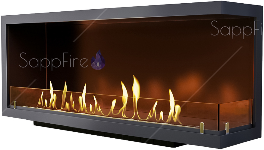 Настенный биокамин Sappfire угловой очаг 600