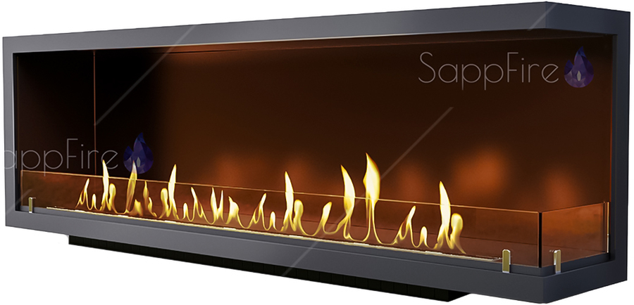 Настенный биокамин Sappfire угловой очаг 1500