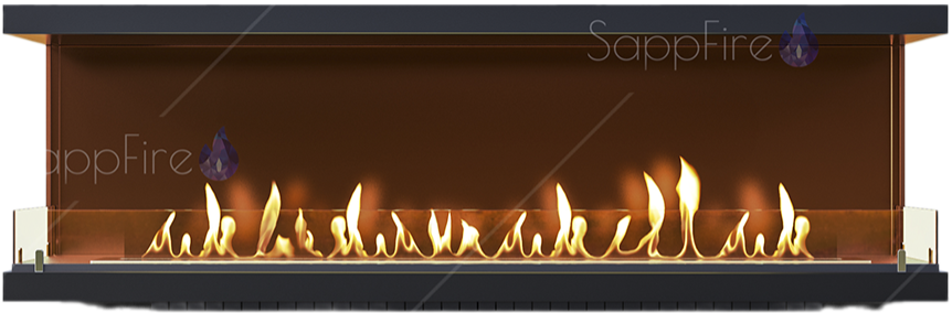 Настенный биокамин Sappfire торцевой очаг 1200