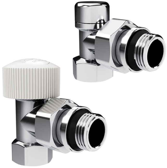 Набор термостатический Royal Thermo Design 1/2"М30х1,5 (Хром), угловой