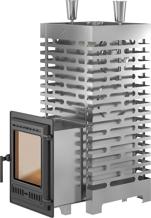 Дровяная печь 30 кВт ASTON 30 INOX (320) Long