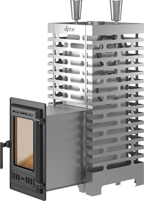 Дровяная печь 25 кВт ASTON 24 INOX (310) Long