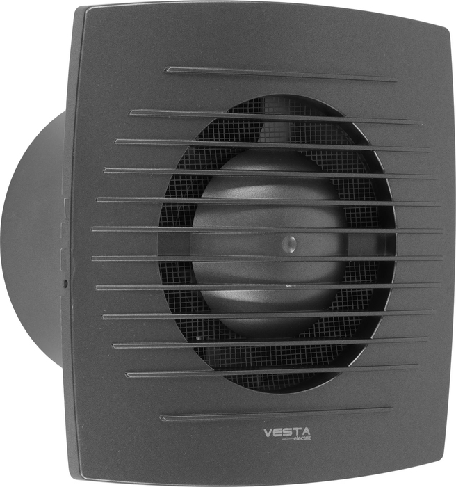 Вытяжка для ванной диаметр 100 мм Metronex Vesta-Electric EF-100 Dark Grey