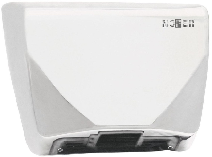 Металлическая сушилка для рук Nofer THIN 2350 W белая