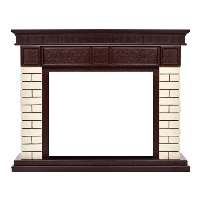 Широкий портал Firelight Bricks 25 кирпич Бежевый/шпон Тёмный дуб