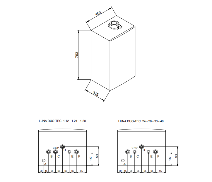 Настенный газовый котел Baxi LUNA Duo-tec E 1.12