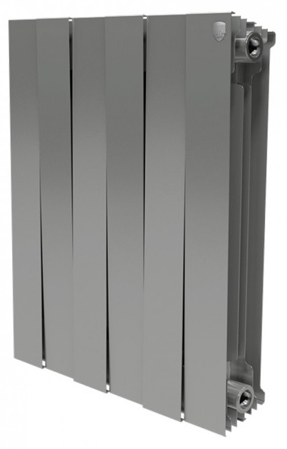 Биметаллический радиатор Royal Thermo Piano Forte 500 Silver Satin 8 секц.