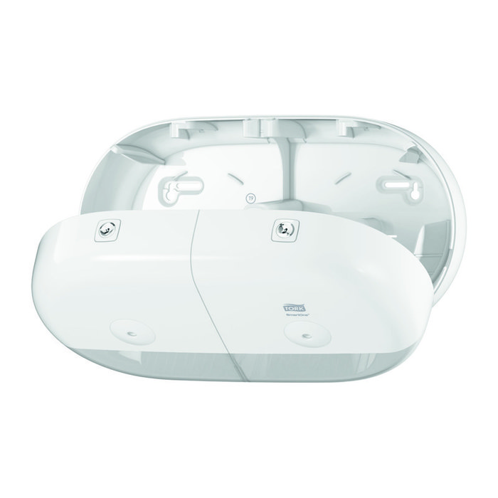 Диспенсер для туалетной бумаги Tork SmartOne двойной в мини-рулонах Т9 белый (арт.682000)