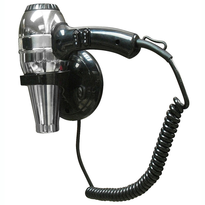 Настенный фен Nofer HOTELline 1800 W черный/металлик (02057.B)