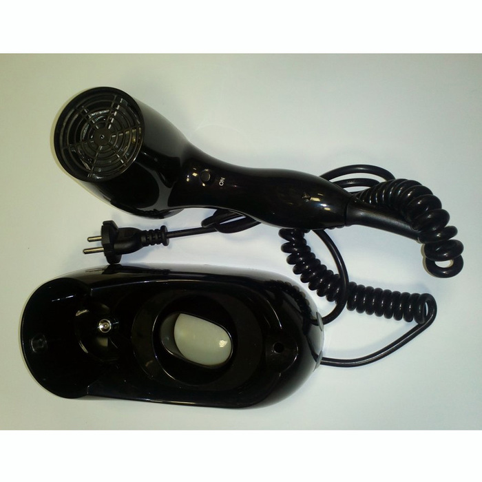 Настенный фен Nofer HOTELline чёрный 1200 W (02055.N)
