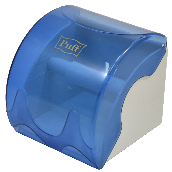 Диспенсер для туалетной бумаги Puff 7105 синий пластиковый